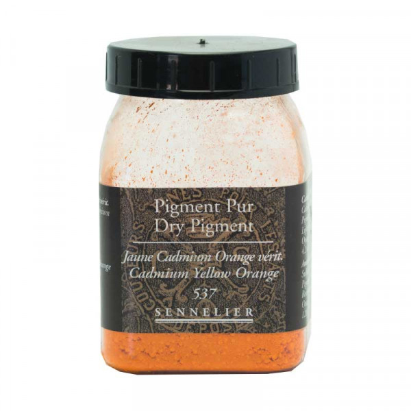 photo-Pigment en poudre - Sennelier - Jaune Cadmium Orange - Pot de 200 ml
