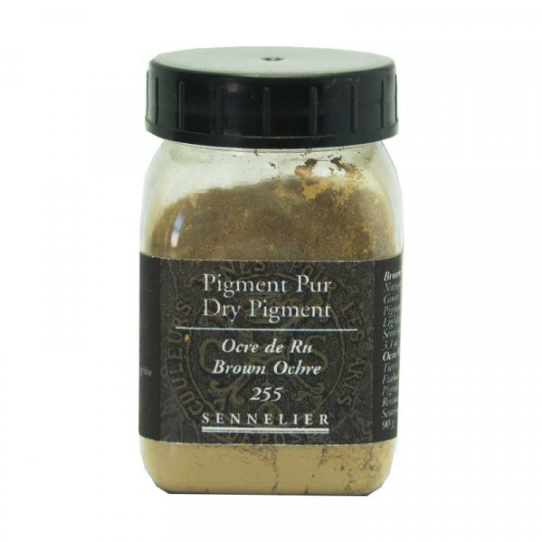 photo-Pigment en poudre - Sennelier - Ocre de Ru - Pot de 200 ml