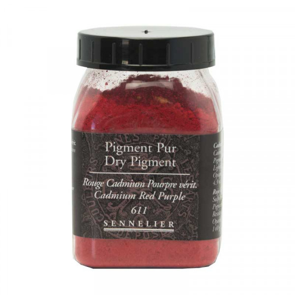 photo-Pigment en poudre - Sennelier - Rouge Cadmium Pourpre - Pot de 200 ml
