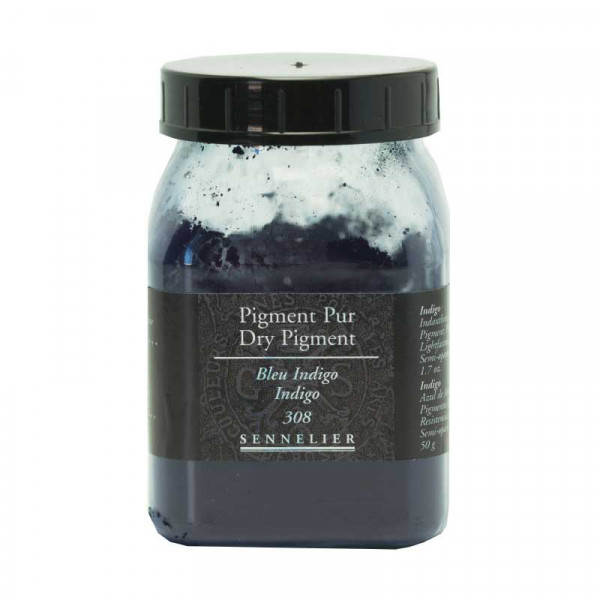 photo-Pigment en poudre - Sennelier - Bleu Indigo - Pot de 200 ml