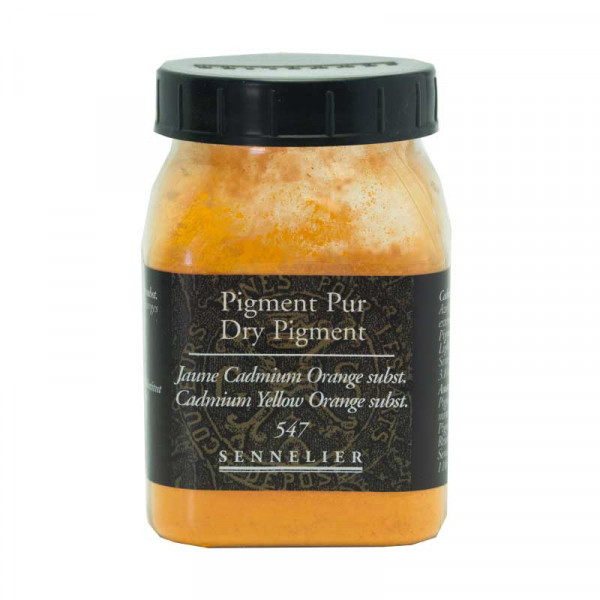 photo-Pigment en poudre - Sennelier - Jaune Cadmium Orange - Pot de 200 ml