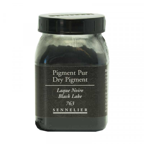 photo-Pigment en poudre - Sennelier - Laque Noir - Pot de 200 ml