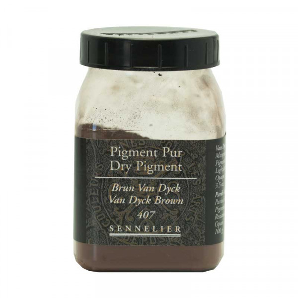 photo-Pigment en poudre - Sennelier - Brun Van Dyck - Pot de 200 ml