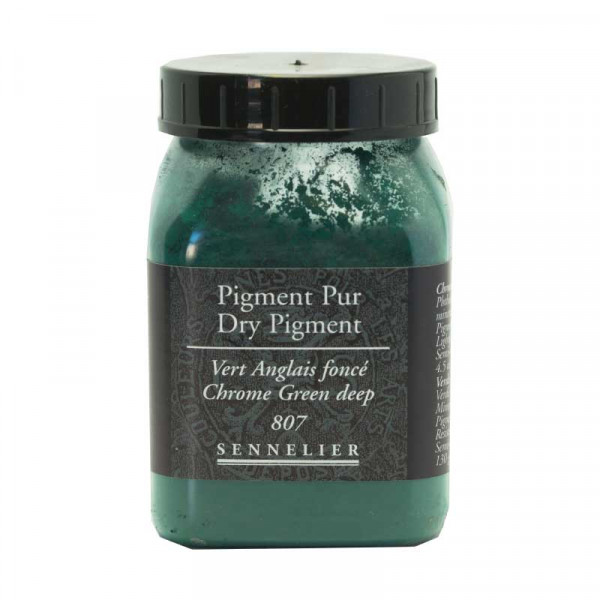 photo-Pigment en poudre - Sennelier - Vert Anglais Foncé - Pot de 200 ml