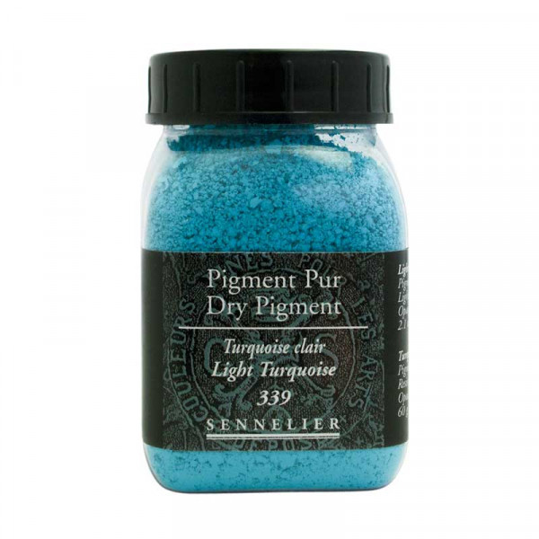 photo-Pigment en poudre - Sennelier - Turquoise clair - Pot de 200 ml