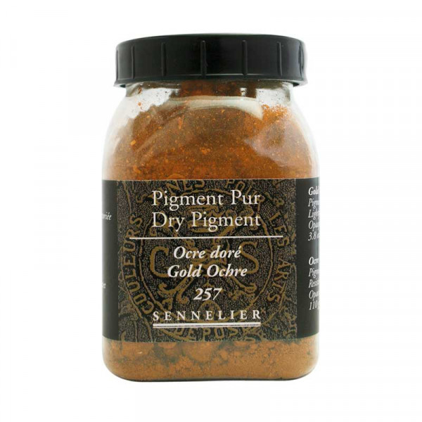 photo-Pigment en poudre - Sennelier - Ocre doré - Pot de 200 ml