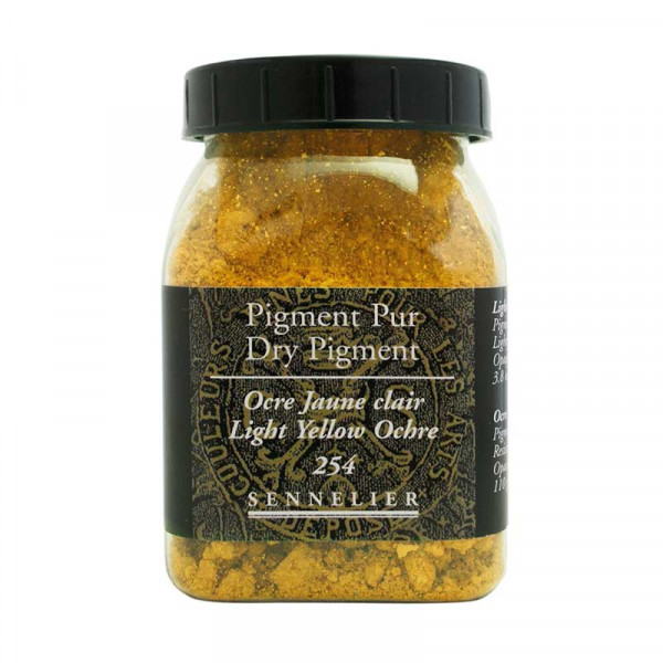 photo-Pigment en poudre - Sennelier - Ocre Jaune clair - Pot de 200 ml