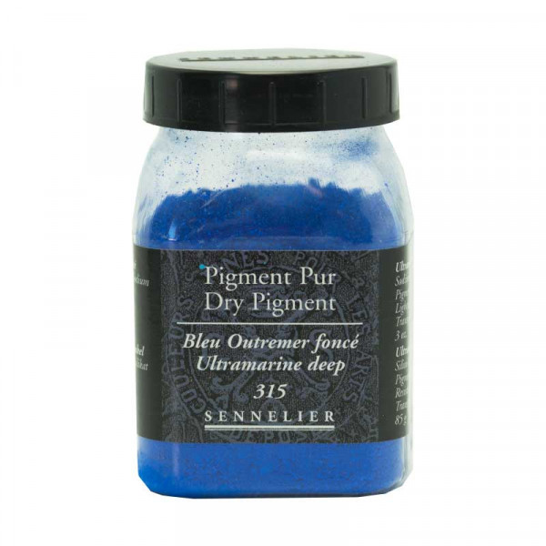 photo-Pigment en poudre - Sennelier - Bleu Outremer foncé - Pot de 200 ml