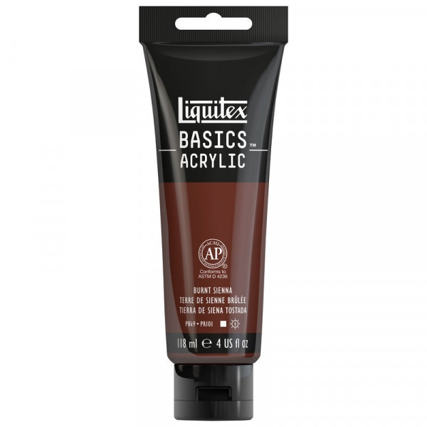 Peinture Acrylique en tube terre de sienne brûlée 118ml - Liquitex Basics
