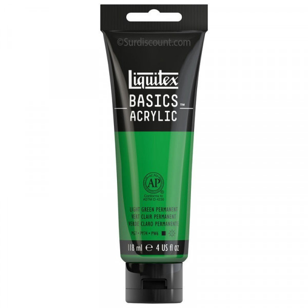 photo-Peinture Acrylique en tube vert clair 118ml - Liquitex Basics