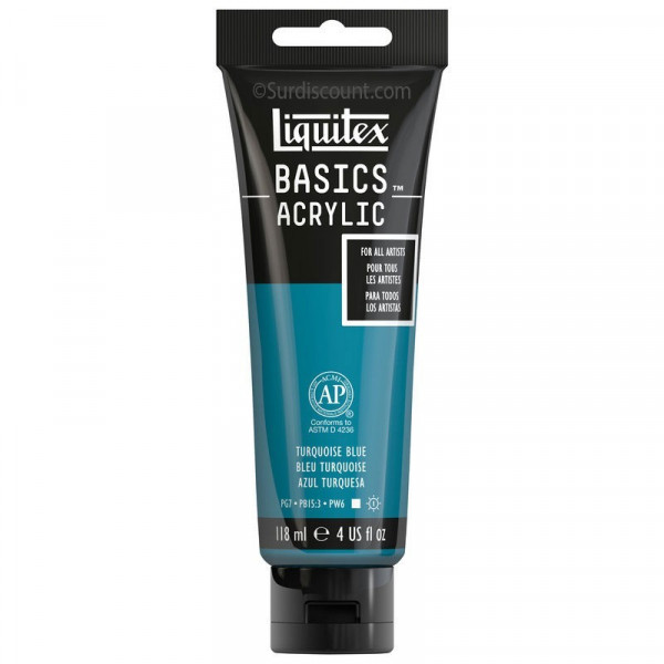 photo-Peinture Acrylique en tube bleu turquoise 118ml - Liquitex Basics