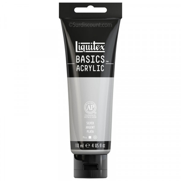 photo-Peinture Acrylique en tube argent 118ml - Liquitex Basics
