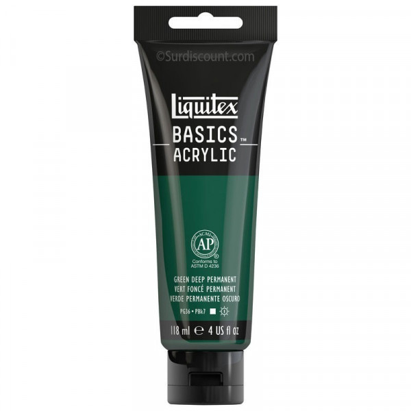 photo-Peinture Acrylique en tube vert foncé 118ml - Liquitex Basics