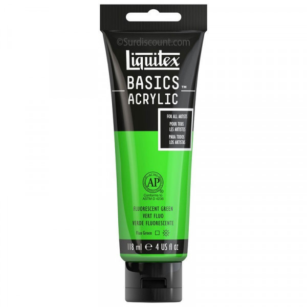 photo-Peinture Acrylique en tube vert fluo 118ml - Liquitex Basics