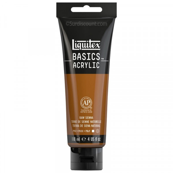 photo-Peinture Acrylique en tube terre de sienne naturelle 118ml - Liquitex Basics