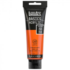 photo-Peinture Acrylique en tube orange fluo 118ml - Liquitex Basics