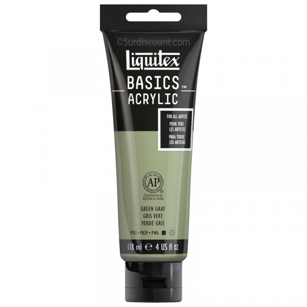 photo-Peinture Acrylique en tube gris vert 118ml - Liquitex Basics