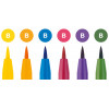 6 feutres à dessin - Pointe pinceau - Couleurs basiques - Pitt Artist - Faber-Castell