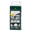 photo-6 feutres à dessin - Pointe pinceau - Assortiment de gris - Pitt Artist - Faber-Castell