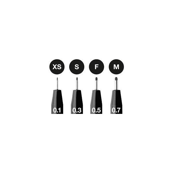 4 feutres à dessin - Noir - Assortiment pointes - Pitt Artist - Faber-Castell