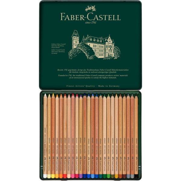 24 crayons de couleur pastel - Beaux-arts - Pitt Pastel - Faber-Castell