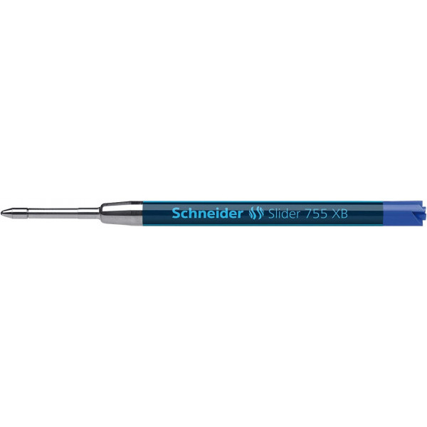 photo-Recharge pour stylo bille - Bleu - Pointe extra-large - Slider 755 XB - Schneider
