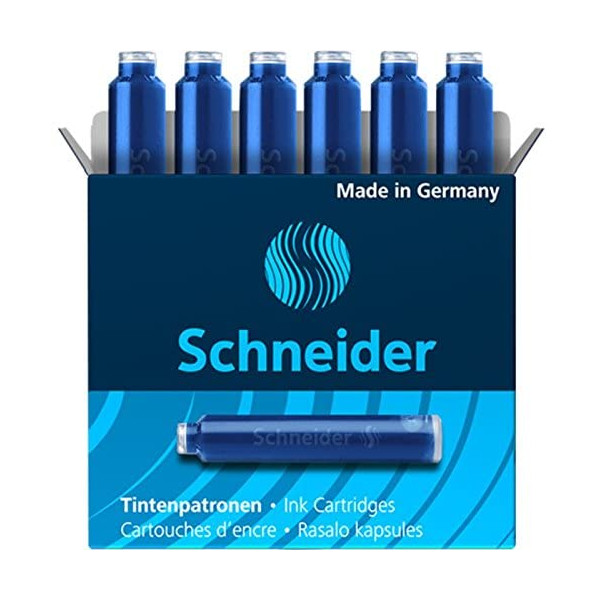 photo-Lot de 6 cartouches d'encre - Bleu - Schneider