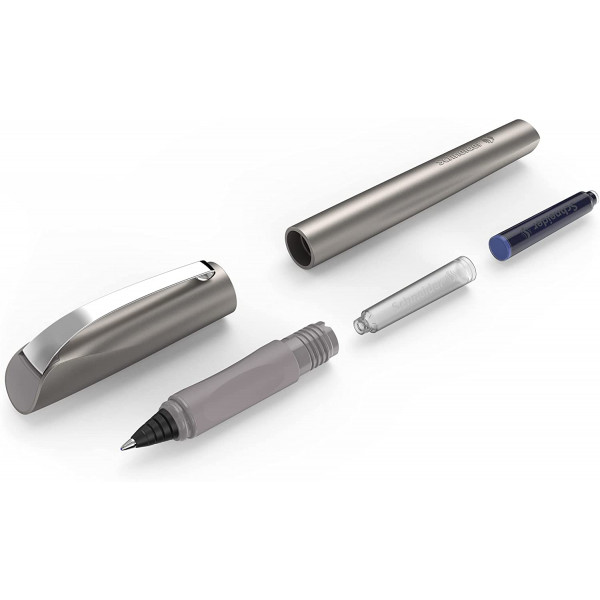 Stylo roller - Rechargeable - Pointe moyenne - Argent brillant - Ceod Shiny - Schneider