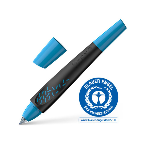 photo-Stylo roller - Rechargeable - Encre bleu - Pointe moyenne - Breeze - Schneider