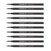 Lot de 10 recharges pour stylo roller - Vert - Pointe 0,5mm - Topball 850 - Schneider