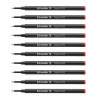 Lot de 10 recharges pour stylo roller - Rouge - Pointe 0,5mm - Topball 850 - Schneider | Surdiscount