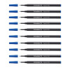 Lot de 10 recharges pour stylo roller - Bleu - Pointe 0,5mm - Topball 850 - Schneider | Surdiscount