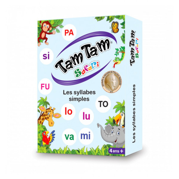 photo-Jeu - Tam Tam Safari - Les syllabes simples - Jeu de lecture - Dès 4 ans