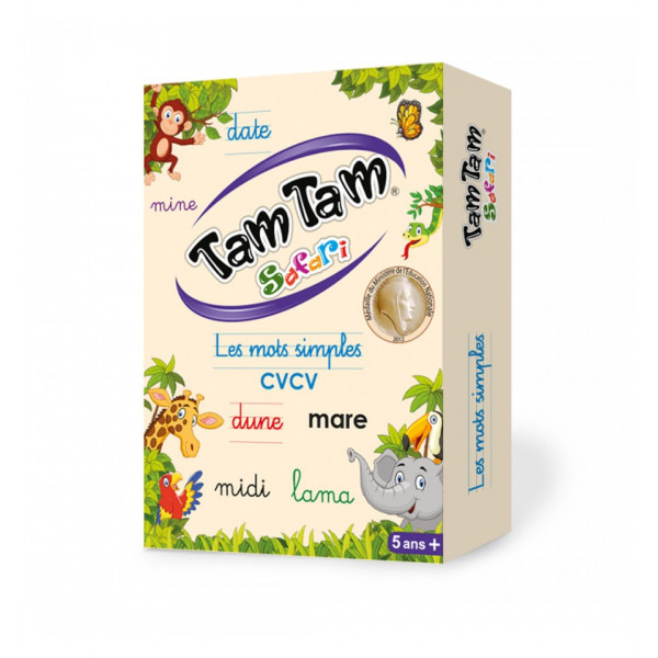 photo-Jeu - Tam Tam Safari - Les mots simples - Jeu de lecture - Dès 5 ans