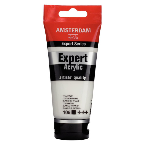 photo-Tube de peinture acrylique - Blanc de Titane 105 - Expert Acrylic - Amsterdam