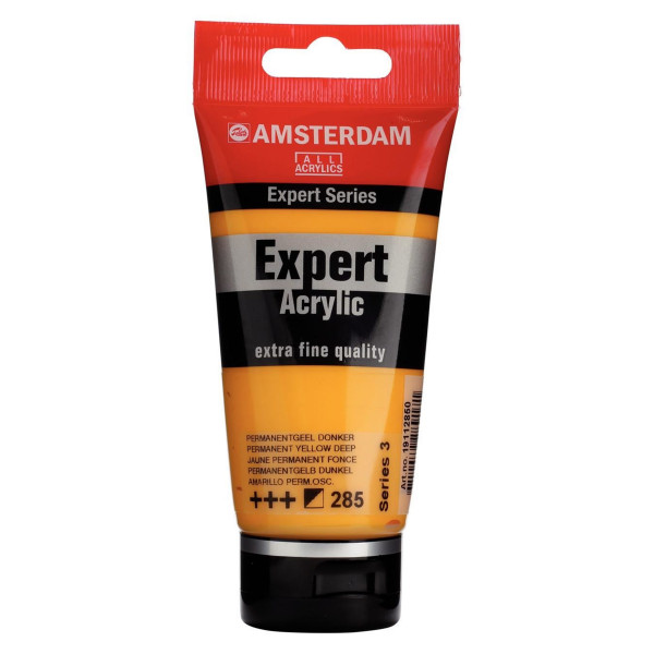 photo-Tube de peinture acrylique - Jaune Permanent foncé 285 - Expert Acrylic - Amsterdam