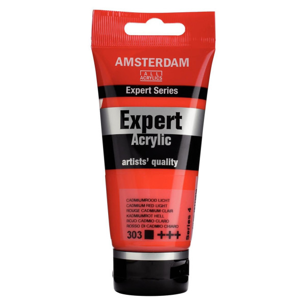 photo-Tube de peinture acrylique - Rouge Cadmium Clair 303 - Expert Acrylic - Amsterdam