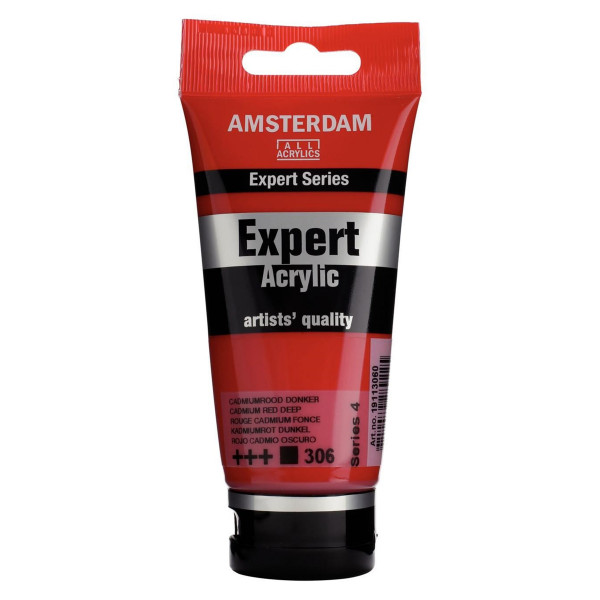 photo-Tube de peinture acrylique - Rouge Cadmium Foncé 306 - Expert Acrylic - Amsterdam