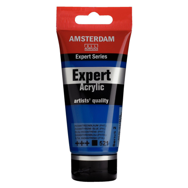 photo-Tube de peinture acrylique - Bleu Indantrène 521 - Expert Acrylic - Amsterdam