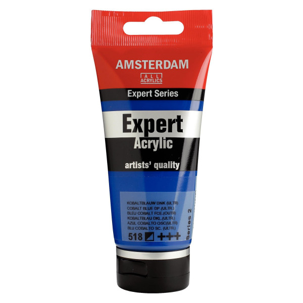photo-Tube de peinture acrylique - Bleu de Cobalt Foncé 518 - Expert Acrylic - Amsterdam