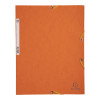 photo-Chemise à élastique 3 rabats - A4 - Orange - Exacompta