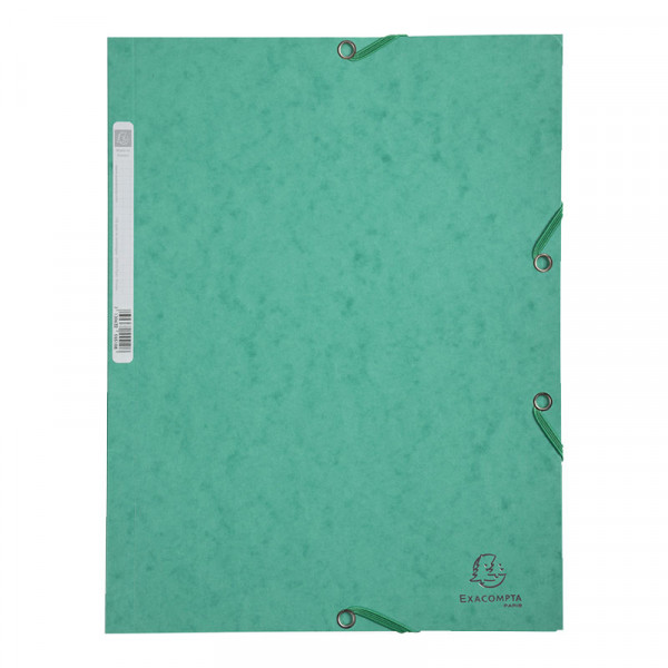 photo-Chemise à élastique 3 rabats - A4 - Vert - Exacompta