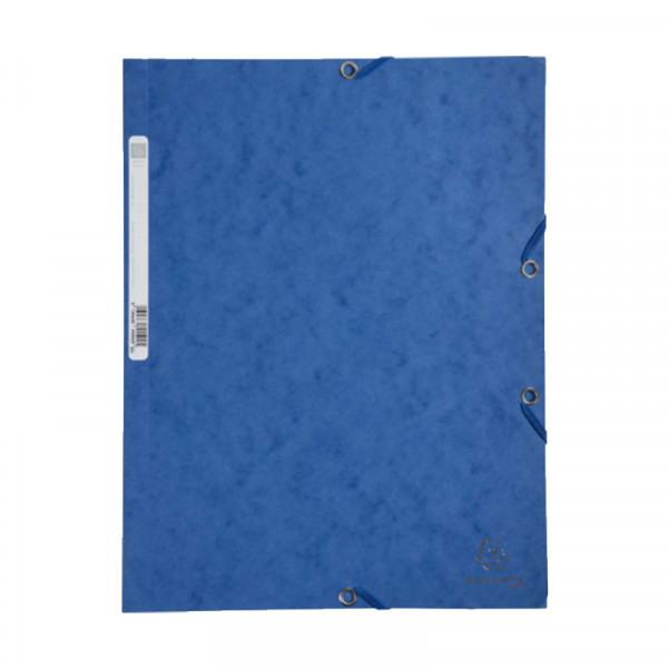 photo-Chemise à élastique 3 rabats - A4 - Bleu - Exacompta