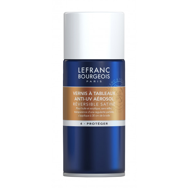 photo-Bombe de vernis pour tableaux - Anti-UV - Satiné - 150ml - Lefranc Bourgeois