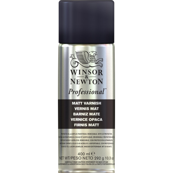 photo-Bombe de vernis mat - Huile et acrylique - 400ml - Winsor et Newton