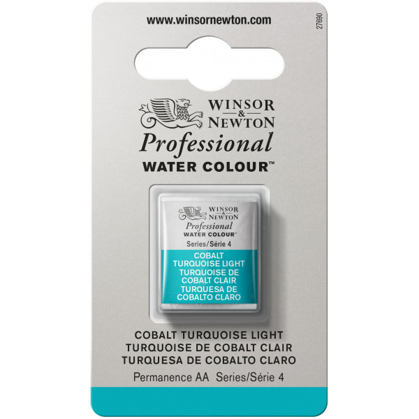 photo-Aquarelle Professionnelle Extra-Fine - 1/2 Godet - Turquoise de Cobalt Clair - Winsor Et Newton