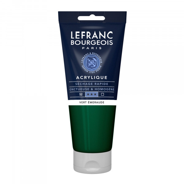 photo-Peinture Acrylique en tube - Vert émeraude - 200ml - Lefranc & Bourgeois
