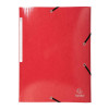 photo-Chemise à élastique 3 rabats - A4 - Rouge - Carte lustrée - Iderama - Exacompta
