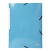 photo-Chemise à élastique 3 rabats - A4 - Bleu clair - Carte lustrée - Iderama - Exacompta