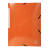 photo-Chemise à élastique 3 rabats - A4 - Orange - Carte lustrée - Iderama - Exacompta